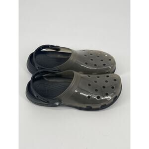 Crocs Classic Translucent Clogs Men’s Size 11 Black‎ Transparent Shoes Comfort